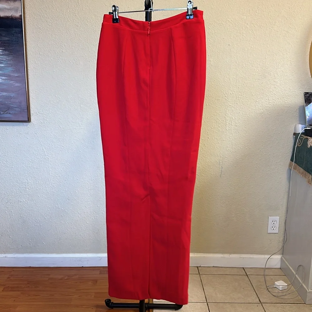 HOUSE OF CB SET‎  'Lydia' Red Rose Plunge Corset Martinez Skirt NWOT size XS